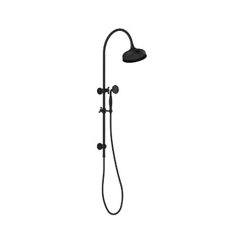 Phoneix Cromford Twin Shower 210mm Rose Matte Black