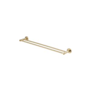 Mixx Chia Double Towel Rail 600mm Brushed Gold