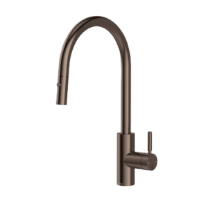 Phoneix Vivid MKII Pull Out Sink Mixer 240mm Gooseneck Lead Free Brushed Bronze