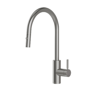 Phoneix Vivid MKII Pull Out Sink Mixer 240mm Gooseneck Lead Free Brushed Carbon