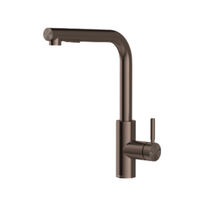 Phoneix Vivid MKII Pull Out Sink Mixer 230mm L Shaped  Lead Free Brushed Bronze