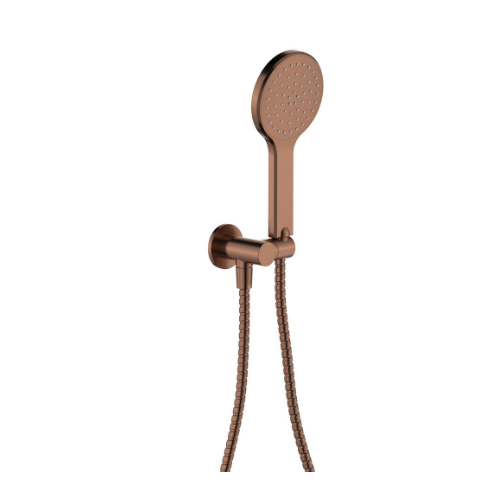 Fienza Kaya Hand Shower Round Plate Brushed Copper
