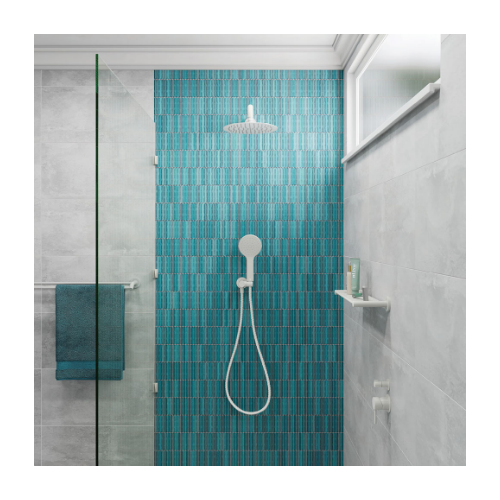 Fienza Kaya Hand Shower Round Plate Matte White - Image 2