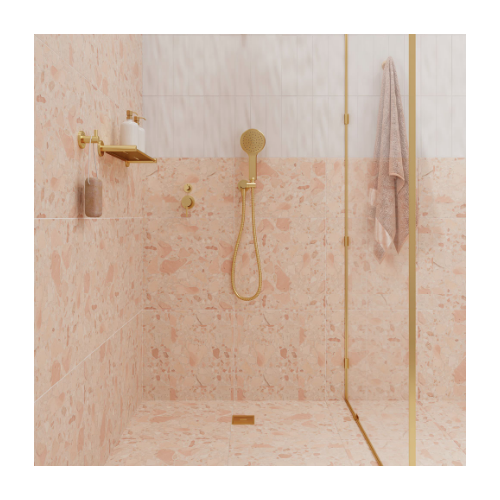 Fienza Kaya Hand Shower Round Plate Urban Brass - Image 2