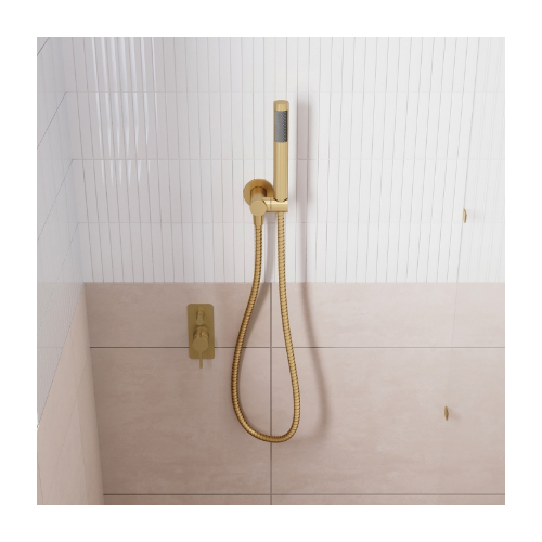 Fienza Isabella Hand Shower Round Plate Urban Brass - Image 2