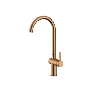 Amoza Gooseneck Sink Mixer Brushed Copper