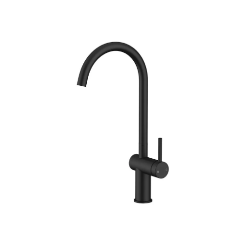 Amoza Gooseneck Sink Mixer Matt Black