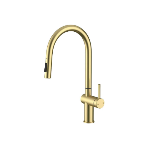 Amoza Pull Out Sink Mixer Brushed Gold