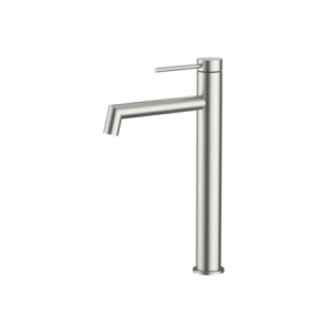 Amoza Hi-Rise Right Angle Basin Mixer Brushed Stainless Steel
