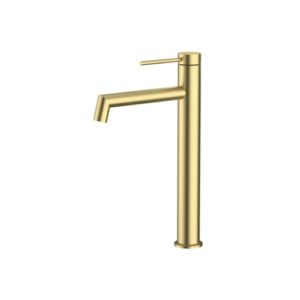 Amoza Hi-Rise Right Angle Basin Mixer Brushed Gold