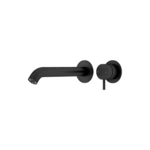 Amoza Wall Mounted Basin Bath Mixer Matt Black