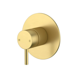 Amoza Wall Mixer 110mm Cover Plate Brushed Gold