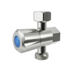 Amoza DN15 15x15x15mm 1/4 Turn C/D Three Way Stop Tap Brushed Stainless Steel