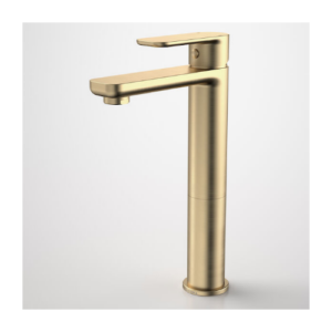 Caroma Luna® Tower Basin Mixer Brushed Brass Lead Free