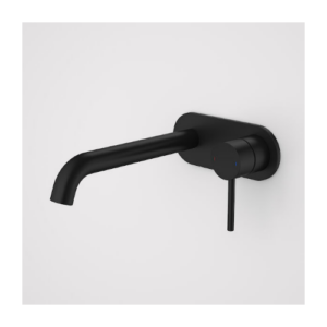 Caroma Liano II 210mm Wall Basin Bath Mixer Rounded Cover Plate Matte Black Sales Kit LF