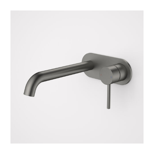 Caroma Liano II 210mm Wall Basin Bath Mixer Rounded Cover Plate Gunmetal Sales Kit LF